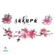 Laikina tatuiruotė Sakura W009; 10x6cm