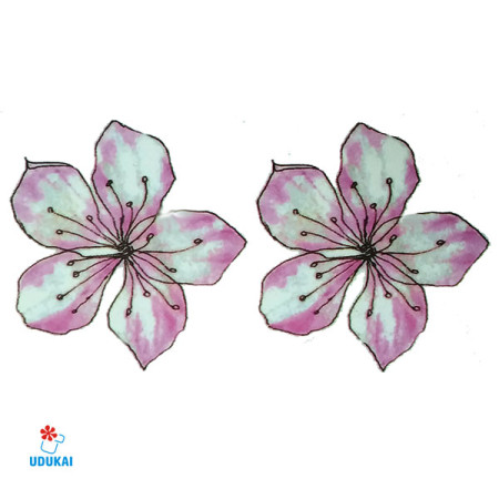 Laikina tatuiruotė Gėlės W010; 10x6cm