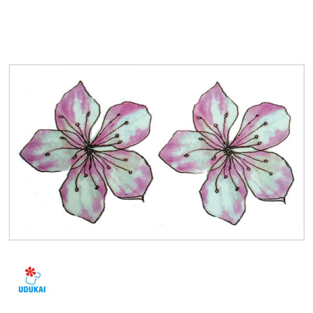 Laikina tatuiruotė Gėlės W010; 10x6cm