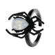 Žiedas Spider Opal Black; 17.5-21 pritaikomo dydžio
