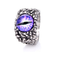 Žiedas Snake Eye Violet; 17-21 pritaikomo dydžio