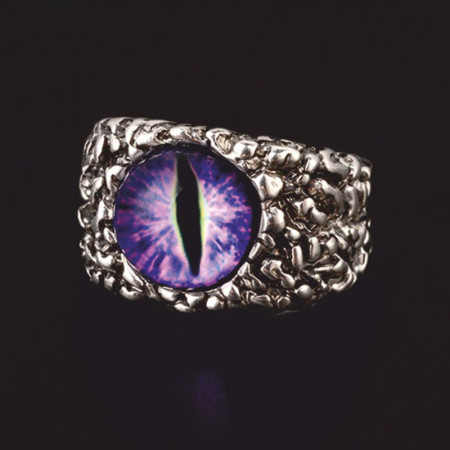 Žiedas Snake Eye Violet; 17-21 pritaikomo dydžio