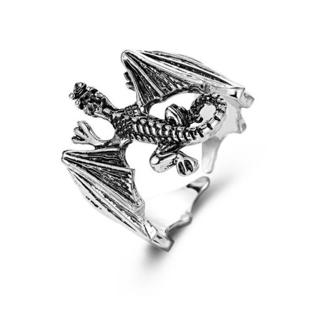 Žiedas Dragon Silver; 15-19 pritaikomo dydžio Žiedas Dragon Silver; 15-19 pritaikomo dydžio