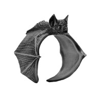Žiedas The Bat Black; 16-20 pritaikomo dydžio