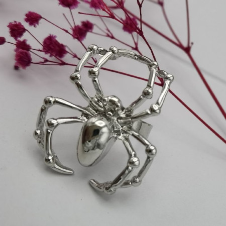 Žiedas Spider Big Silver; 17.5-21 pritaikomo dydžio