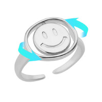 Žiedas Smile and Sad Silver; 16.5-21 pritaikomo dydžio