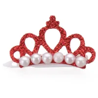 Zoo Tiara Pearl Red segtukas plaukams šunims ir katėms; 4.5x3cm  