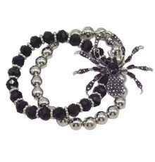 Apyrankė Spider Silver Black; 16-18cm