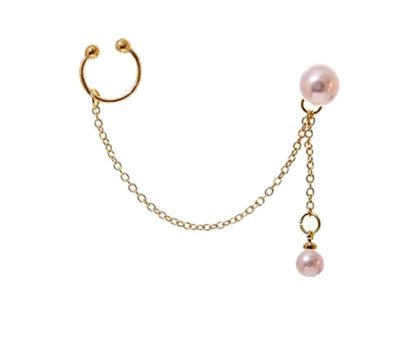 Auskaras Romantic Pearl Gold; 1vnt