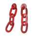 Auskarai Chain Red; 2vnt