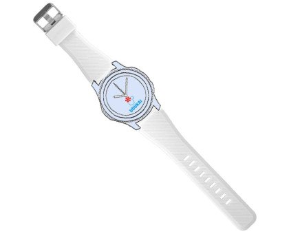 Laikrodžio dirželis Silico baltos spalvos; 20mm, 22mm