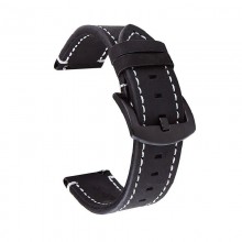 Laikrodžio dirželis Utah juodos spalvos; 22mm