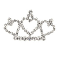 Zoo Tiara Crystal White segtukas plaukams šunims ir katėms; 4.5x2.5cm  