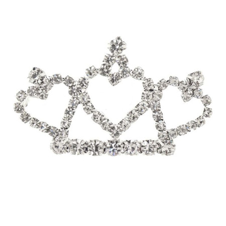 Zoo Tiara Crystal White segtukas plaukams šunims ir katėms; 4.5x2.5cm  
