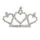 Zoo Tiara Crystal White segtukas plaukams šunims ir katėms; 4.5x2.5cm  