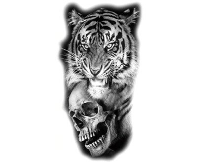 Laikina tatuiruotė Tigras 374; 21x12cm