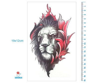 Laikina tatuiruotė Liūtas 8175; 19x12cm