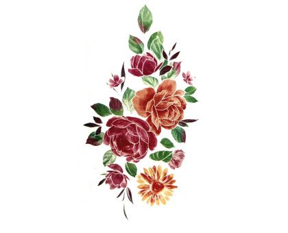 Laikina tatuiruotė Gėlės 82019; 10x6cm