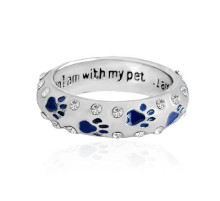 Žiedas Pėdutės mėlynos; 17, 17.5, 18 dydžio