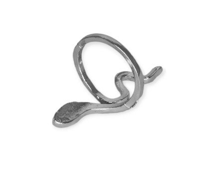 Žiedas Gyvatė Crystal sidabro spalvos; 16-19 pritaikomo dydžio