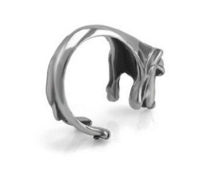 Žiedas Šuniukas sidabro spalvos; universalaus dydžio